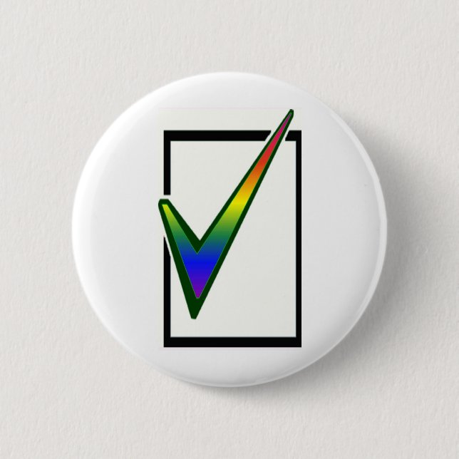 Chapa Redonda De 5 Cm voto arcoíris (Anverso)