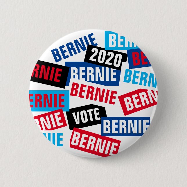 Chapa Redonda De 5 Cm Voto Bernie 2020 (Anverso)