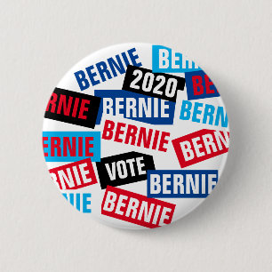 Chapa Redonda De 5 Cm Voto Bernie 2020