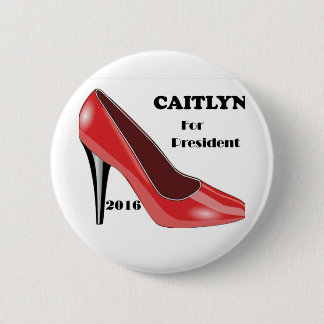 Chapa Redonda De 5 Cm ¡Voto CAITLYN para el presidente!