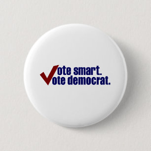 Chapa Redonda De 5 Cm Voto elegante Demócrata del voto