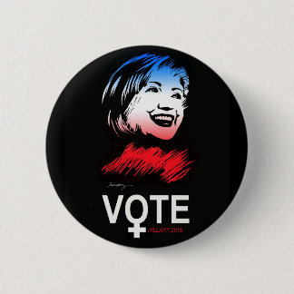 Chapa Redonda De 5 Cm voto HILLARY 2016