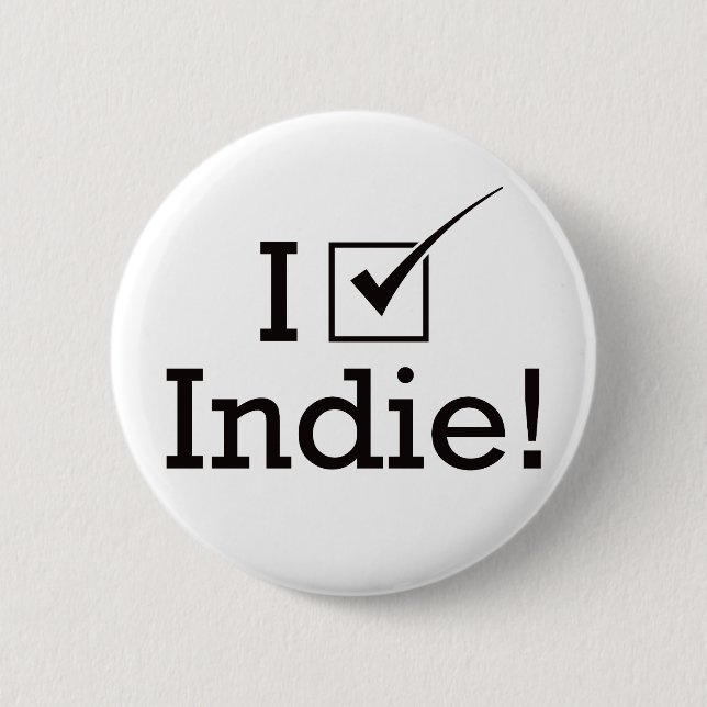 Chapa Redonda De 5 Cm Voto indie (Anverso)