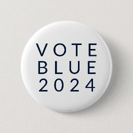 Chapa Redonda De 5 Cm Voto minimalista Blue Kamala Harris 2024