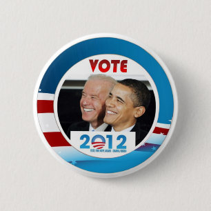 Chapa Redonda De 5 Cm Voto Obama/Biden 2012