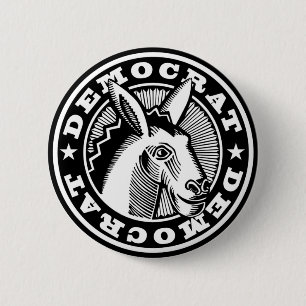 CHAPA REDONDA DE 5 CM VOTO PARA DEMÓCRATAS