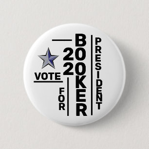 Chapa Redonda De 5 Cm Voto para el Booker de Cory para el presidente