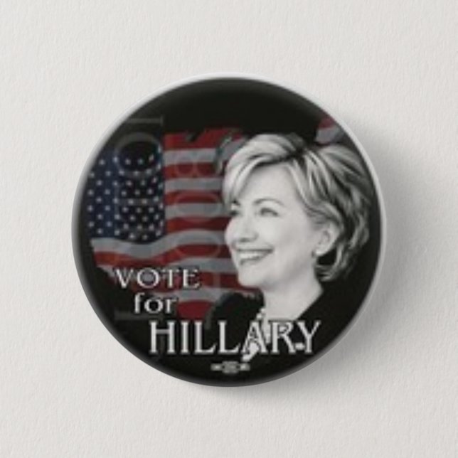 Chapa Redonda De 5 Cm voto para hillary (Anverso)