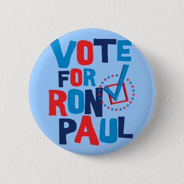 Chapa Redonda De 5 Cm Voto para la elección 2012 de Ron Paul (Anverso)