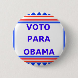 CHAPA REDONDA DE 5 CM VOTO PARA OBAMA