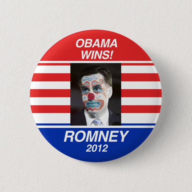 Chapa Redonda De 5 Cm Voto para Romney (Anverso)