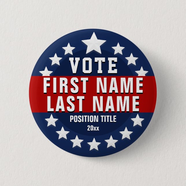 Chapa Redonda De 5 Cm Voto personalizado  (Anverso)