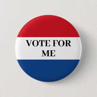 Chapa Redonda De 5 Cm Voto personalizado rojo y azul