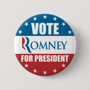 Chapa Redonda De 5 Cm Voto Romney para presidente Button
