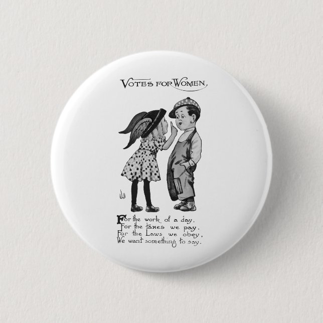 Chapa Redonda De 5 Cm Votos para las mujeres (Anverso)
