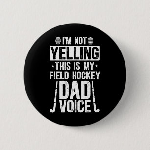 Chapa Redonda De 5 Cm Voz de Papá de Hockey sobre Césped Padre de un Jug