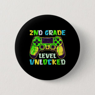 Chapa Redonda De 5 Cm Vuelta al cole niños de 2º grado jugador primer dí
