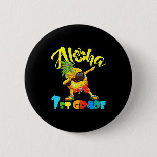 Chapa Redonda De 5 Cm Vuelta al cole primer grado cool dabbing aloha