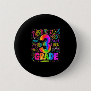 Chapa Redonda De 5 Cm Vuelta al cole tercero 3er grado corbata escolar c