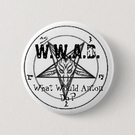 Chapa Redonda De 5 Cm W.W.A.D. ¿Qué haría Anton?