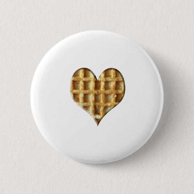 Chapa Redonda De 5 Cm Wafel hart (Anverso)