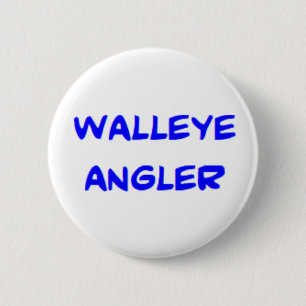 Chapa Redonda De 5 Cm walleye angler, impresionante
