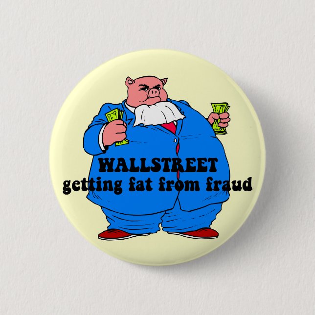 Chapa Redonda De 5 Cm Wallstreet divertido (Anverso)