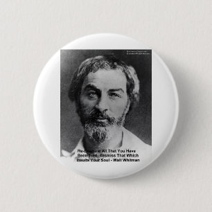 Chapa Redonda De 5 Cm Walt Whitman "Insulta Al Alma" Cita Regalos Y Tarj