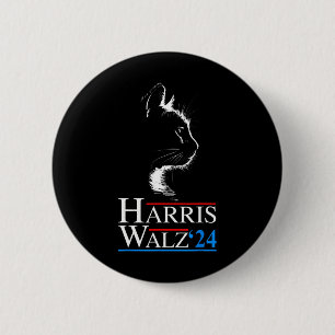 Chapa Redonda De 5 Cm Waltz 2024 Cat Election Kamala Harris Tim Walz 202