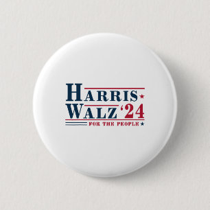 Chapa Redonda De 5 Cm Waltz 2024 Para la gente Kamala Harris Tim Waltz