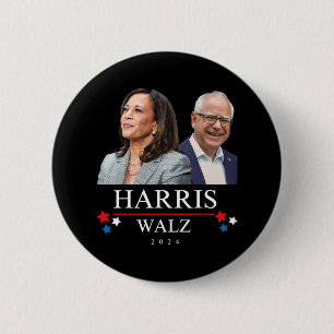 Chapa Redonda De 5 Cm WAlzheimer 2024 Presidente Elección Kamala Harris