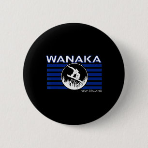 Chapa Redonda De 5 Cm Wanaka Nueva Zelanda Esquí Nueva Zelander Nieve