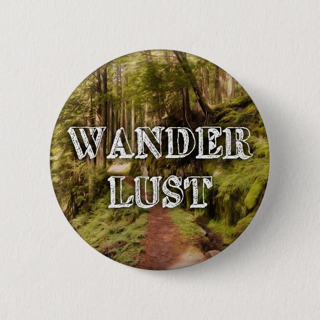 Chapa Redonda De 5 Cm WanderLust (Anverso)