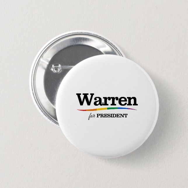 Chapa Redonda De 5 Cm Warren Presidente (Anverso y reverso)