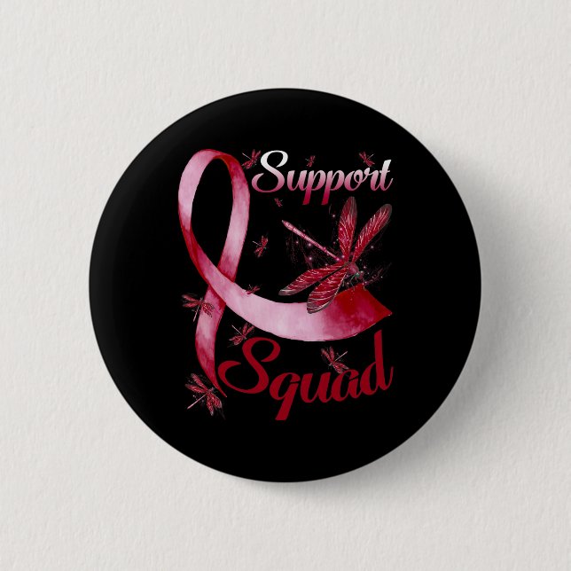Chapa Redonda De 5 Cm Warrier Support Squad Dragonfly Aneurysm Awa (Anverso)