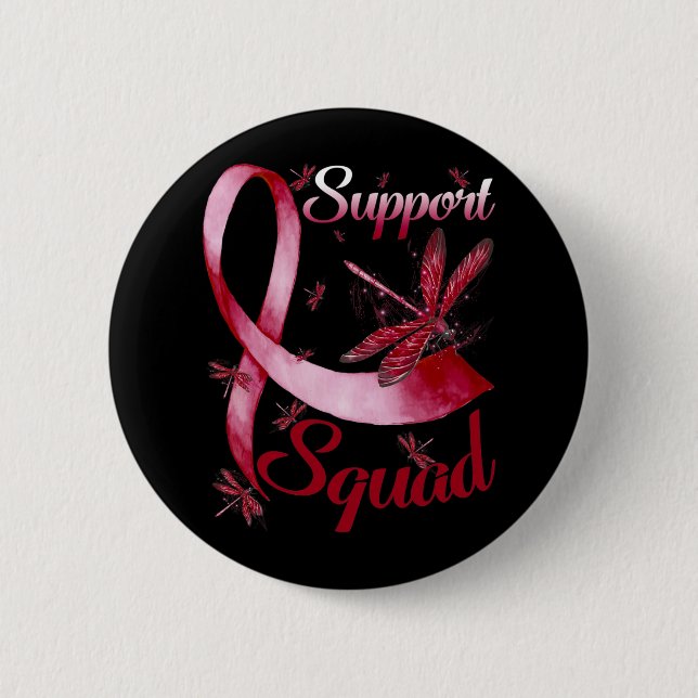 Chapa Redonda De 5 Cm Warrier Support Squad Dragonfly Aneurysm Awa (Anverso)