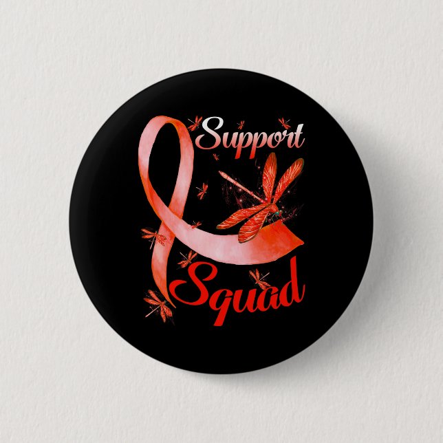 Chapa Redonda De 5 Cm Warrier Support Squad Dragonfly RSD CRPS Concienci (Anverso)