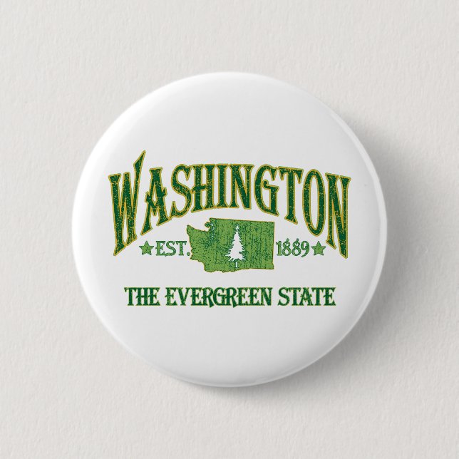 Chapa Redonda De 5 Cm Washington (Anverso)