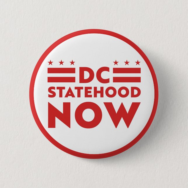 Chapa Redonda De 5 Cm Washington DC 51st statehood now (Anverso)