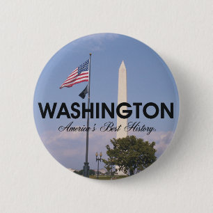 Chapa Redonda De 5 Cm Washington DC de ABH
