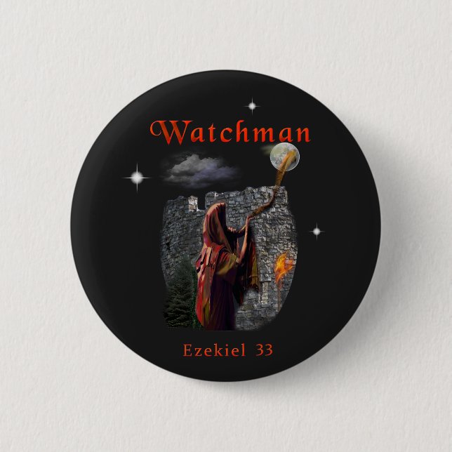 Chapa Redonda De 5 Cm Watchman (Anverso)