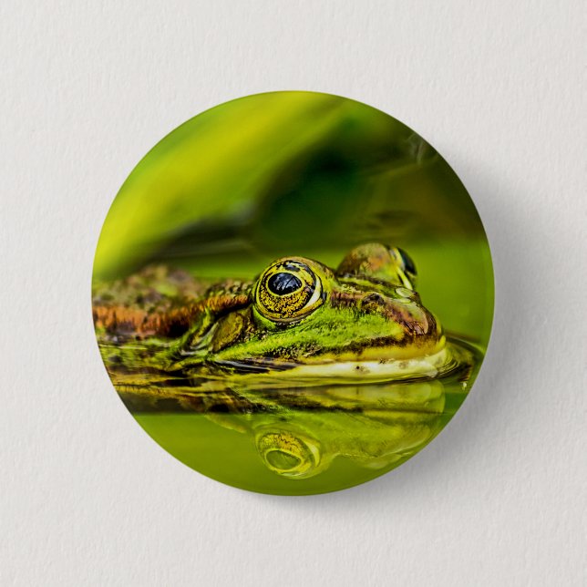 Chapa Redonda De 5 Cm water frog (Anverso)