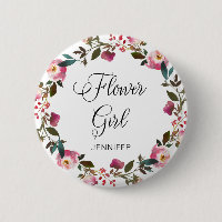 Watercolor Spring Flor Girl