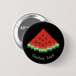 Chapa Redonda De 5 Cm Watermelon Pixel Art
