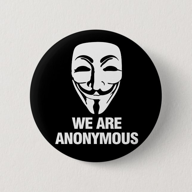 Chapa Redonda De 5 Cm We are Anonymous. (Anverso)