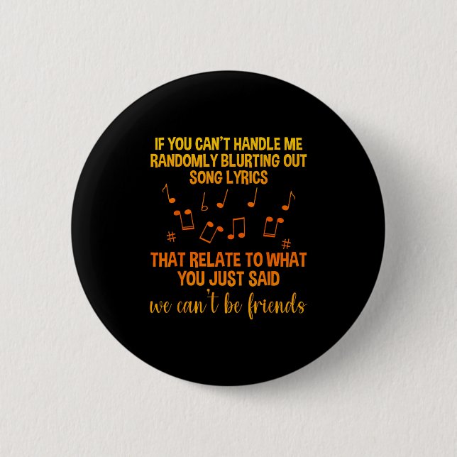 Chapa Redonda De 5 Cm We Can't Be Friends - Uni - Black - Small - School (Anverso)