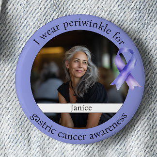 Chapa Redonda De 5 Cm Wear Periwinkle for Gastric Cancer Awareness