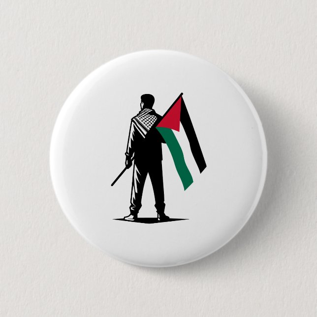 Chapa Redonda De 5 Cm Wear Your Support Proudly with Our Palestine Pins (Anverso)