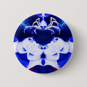 Chapa Redonda De 5 Cm Web de arañas