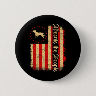 Chapa Redonda De 5 Cm Weenie The People 4 De Julio Bandera Americana De